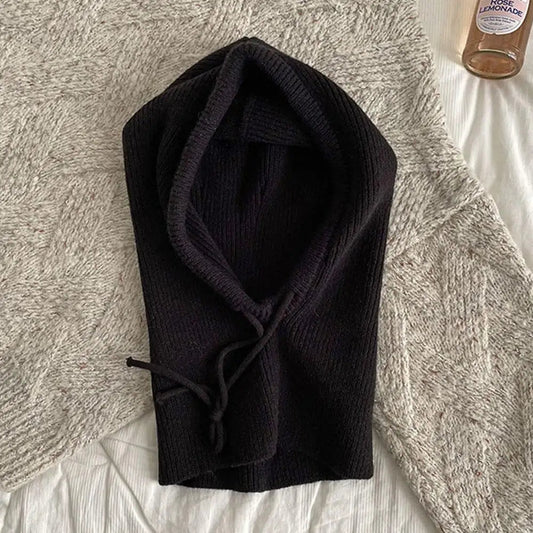Knitted Hooded Balaclava Hat Neck Warmer