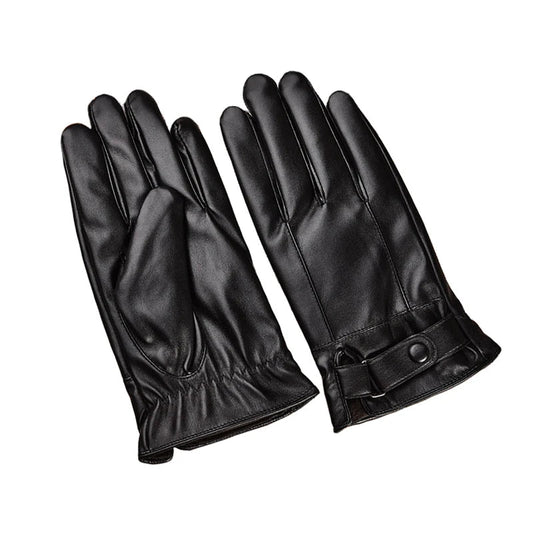 Touch Screen Men's Leather Gloves for Winter