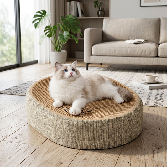 Oval Sisal 2 in 1 Cat Scratcher Bed