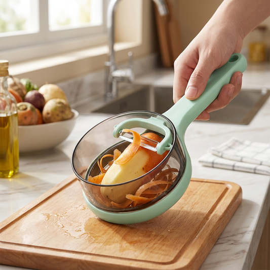Ergonomic Storage Vegetable Peeler with Non Slip Grip
