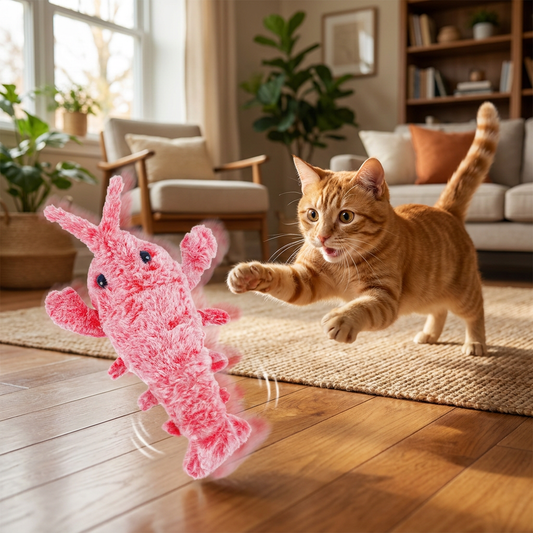 Electric Jumping Shrimp Pet Toy