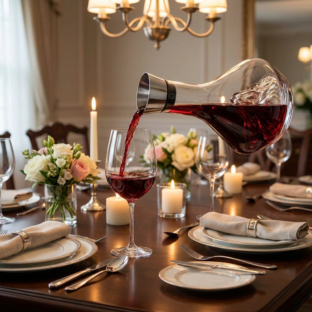 Crystal Glass Wine Decanter Aerator Carafe
