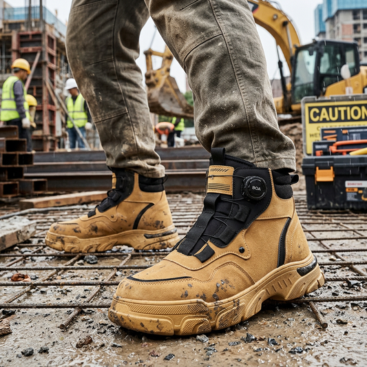 Mens Rugged Heavy Duty Boots Work Shoes