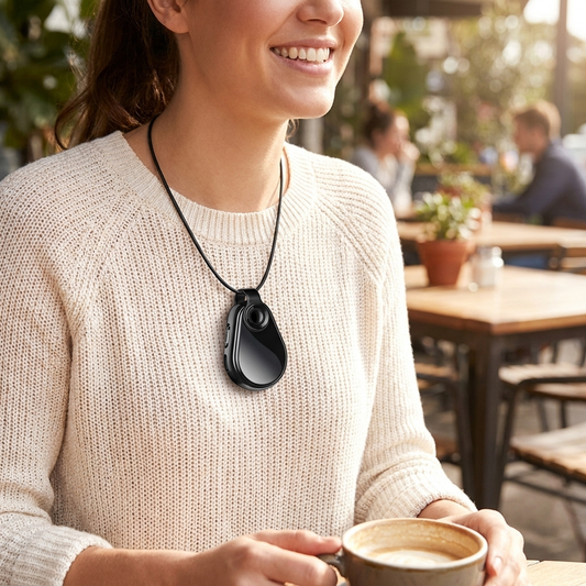 Hidden Camera Necklace with Audio and Video