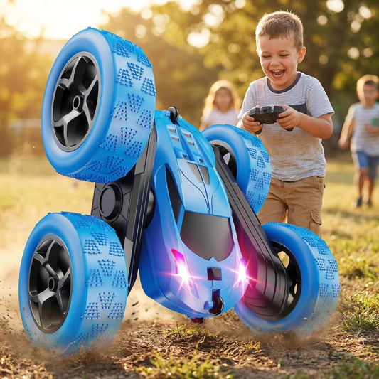 RC Cars Toys for Kids Ages 6 to 12 with LED Lights & 360° Flips