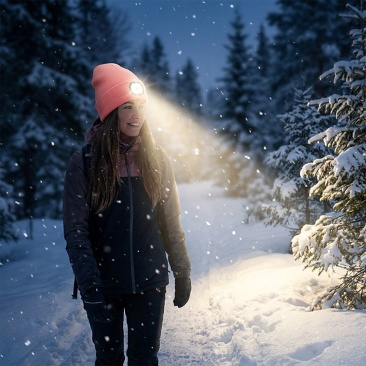 Rechargeable LED Beanie Hat for Winter